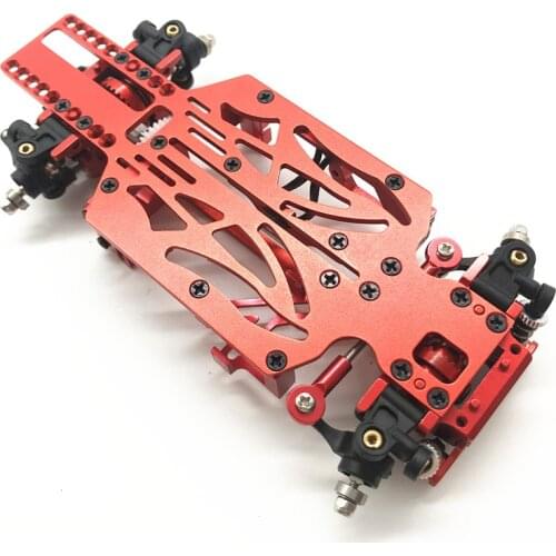 1Set MINI-Q9 Metal Car Frame for 1:28 RC Mosquito Car Four-wheel-drive Electric Sports Car Mini-Q Upgrade Spare Part