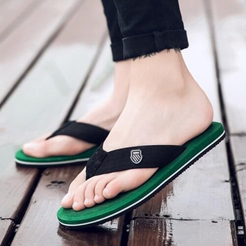 2020 New Arrival Summer Men Flip Flops High Quality Beach Sandals Anti-slip Slippers Zapatos Hombre Men Casual Shoes Size 36~48