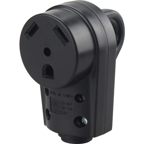 [Nema TT-30R] 30Amp Heavy Duty RV Replacement Socket, Nema TT-30R 30AMP Trailer Extension Power Cord conversion plug