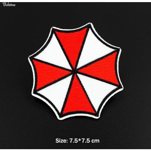 Red White Embroidered Clothes Patch Iron On Fashion Badge Appliques for Jackets Jeans Backpack Stickers DIY Accessory