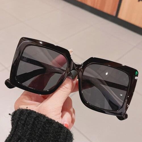 Black Square Sunglasses Fashion Brand Designer Oversized Vintage Retro Sun Glasses Female Eyewear Female Oculos De Sol Feminino