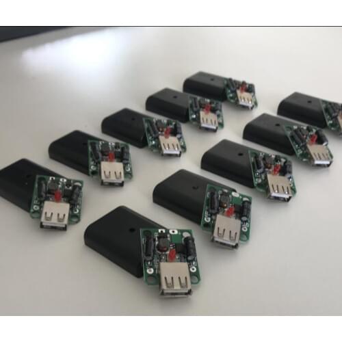 ALLMEJORES 10pcs Solar panel power bank 5V 2A USB charger voltage controller regulator 6V-20V input 5V output with LED indicator