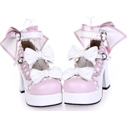 Princess sweet lolita shoes Originals hot and lolita shoes with bow tie princess sweet soft sister hand-made shoes pu9896