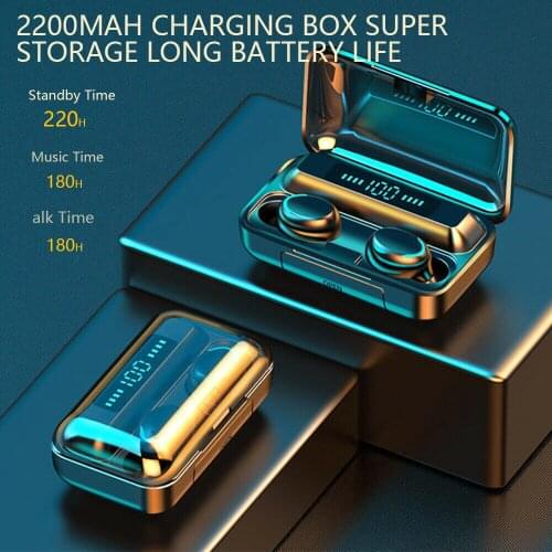 TWS Bluetooth 5.1 Earphones 2200mAh Charging Box Wireless Headphone 9D Stereo Sports Waterproof Earbuds Headsets With Microphone