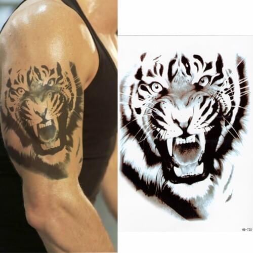 Tiger Temporary Tattoo - Realistic Transfer Waterproof Mens Womens Kids Fancy