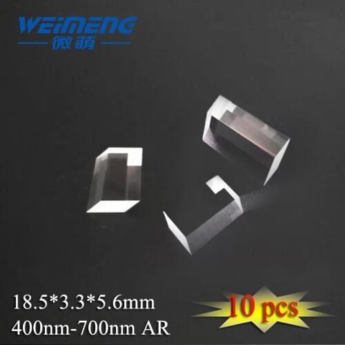 Weimeng Rhombic Prism 18.5*3.3*5.6mm 400nm-700nm AR coating H-K9L for laser machine & Laboratory & Optics & Medicine