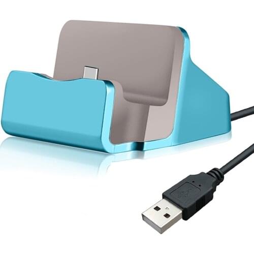 Phone Charging Dock Station USB Data Cable For Samsung Galaxy Note 10 Xiaomi Mi 9T Micro-USB/Type-C/IOS Desktop Docking Charger