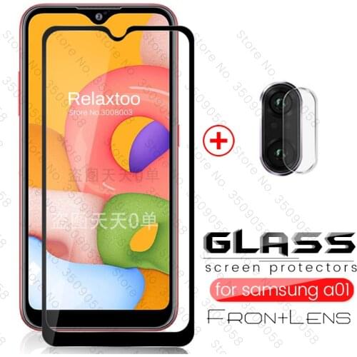 2-in-1 camera lens protective glass for samsung galaxy a01 2019 a 01 01a sm-a015f/ds 5.7'' phone screen protector film cover