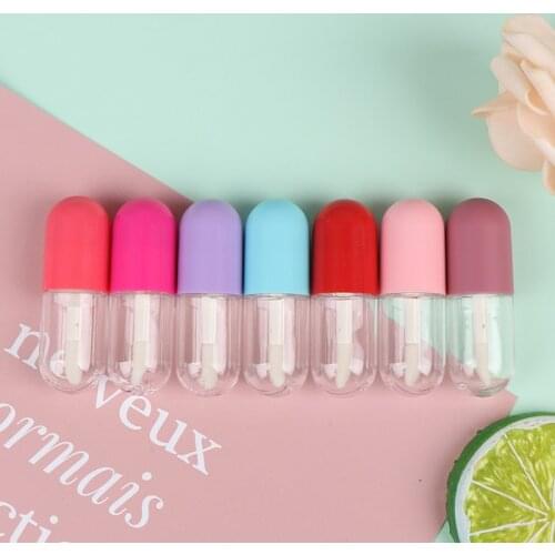 1PC 5.3ml Mini Capsule Shape Lip Gloss Tube DIY Lip Gloss Containers Bottle Empty Cosmetic Container
