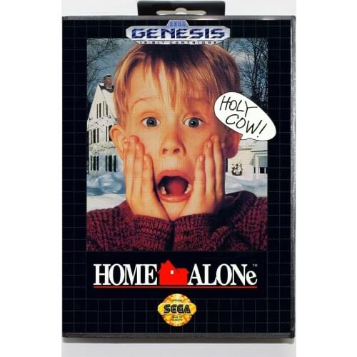 16 bit Sega MD game Cartridge with Retail box - Home Alone game cart for Megadrive for Genesis system