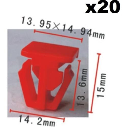 20pcs Nylon For Honda Series Body Side Moulding Clips / Door interior trim plate fixed buckle / Retainer Clips