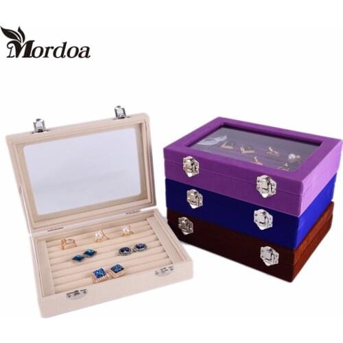 2016 Fashion Jewelry Display Casket / Jewelry Organizer Earrings Ring Box /Case for Jewlery Gift Box Jewelry Box Free Delivery