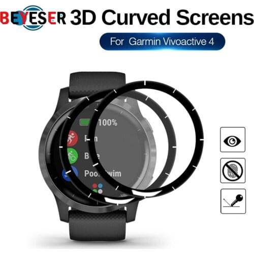 3D Full Edge Soft Protective Film Cover Protection For Garmin vivoactive 4/Garmin Active Sport Watch Smartwatch Screen Protector