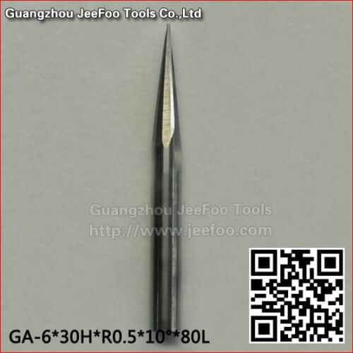 6*30H*R0.5*10degree*80L Taper ball end mill for solid wood ,MDF ,with high reslution