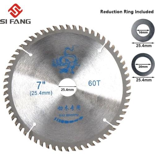 7 Inch Wood Saw Blade 60Teeth Circular Saw Blade For Cutting Wood Plastic Carbide Cutting Disc Power Tools