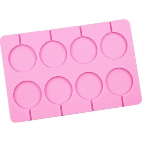 8 Round Lollipop Silicone Mold with 20 Sticks Chocolate Stick Mold XG1013
