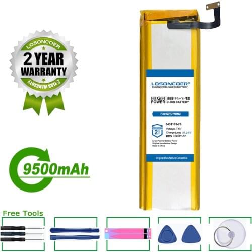 LOSONCOER Battery 6438132-2S 9500mAh For GPD WIN2 WIN 2 Handheld Gaming Laptop in stock