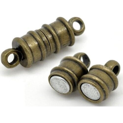Free Shipping 50 pcs Bronze Tone Magnetic Clasps 17x6mm