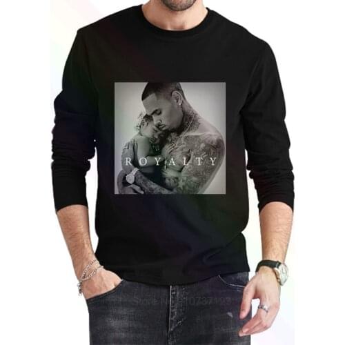 Chris Brown Logo Classic Black T-Shirt 2021 Newest Summer Mens Long Sleeve Popular Tees Shirt Tops Novel Unisex