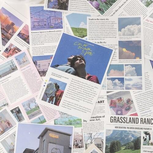 Dimi 50 Sheets Freeze Moment Series Junk Journal Decoration Material Book Planner DIY Background Paper Scrapbooking Stationery