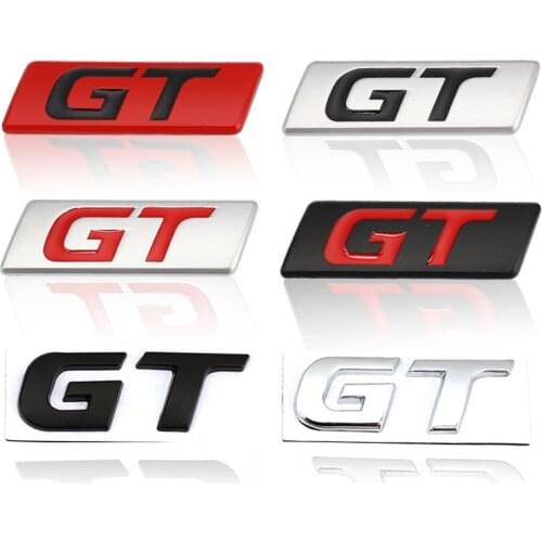 GT Car Sticker Badge Decals for Hyundai Peugeot Focus Mondeo GT BMW X6 X5 KIA Forte Optima Picanto Stinger Renault Ford Styling