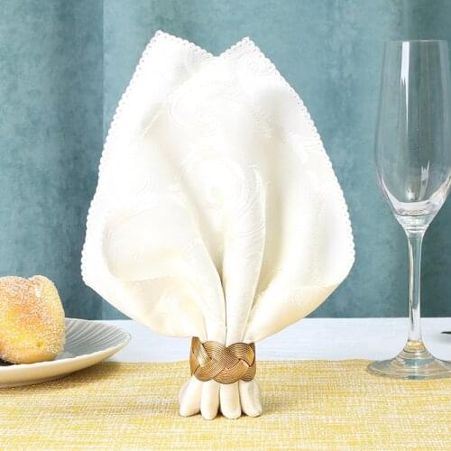 12/PCS gold napkin ring napkin ring hotel west table napkin buckle decorative soft outfit supplies