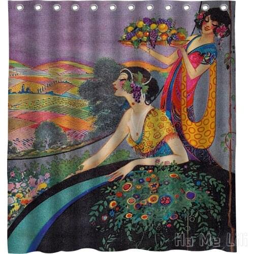 Beautiful And Noble Woman Design Waterproof Shower Curtain Bathroom Accessories
