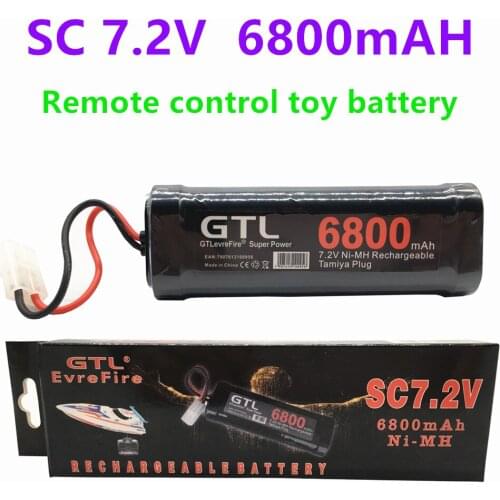 2021 SC 7.2v 6800mAh NI-MH Battery Pack Suitable for Airplanes, Helicopters, Yachts and Tanks All Kinds of Remote Control Toys