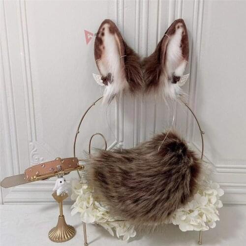 MMGG New Chocolates Rabbit Ears Hairhoop Beast Style Headwear for Christmas Halloween Cosplay Costume Accessories