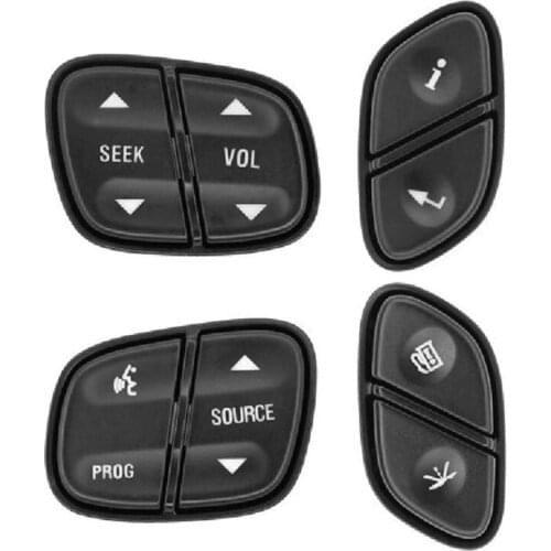 Steering Wheel Radio Seek Volume Control Switch Compatible with Chevrolet-Silverado 21997738 21997739 1999442 1999443 W91F