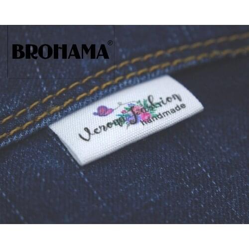 Custom folding labels / custom brand labels, clothing labels, Handmade Button, Butterfly label (MD0513)