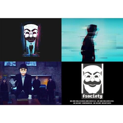 Mr.Robot Poster Clear Image Wall Stickers Home Decoration High Quality Prints White Coated Paper home art Brand