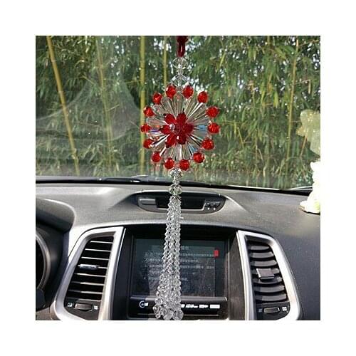 Manual High Grade Car Pendant Crystal Accessories Car Ornaments Pendant Car Rear View Mirror Pendant Security