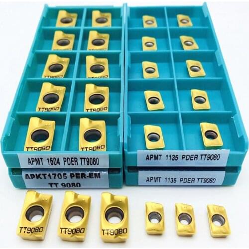 APMT1135 APMT1604 PDER TT9080 carbide inserts indexable milling tool APMT CNC lathe parts tool APKT1705 PER TT9080