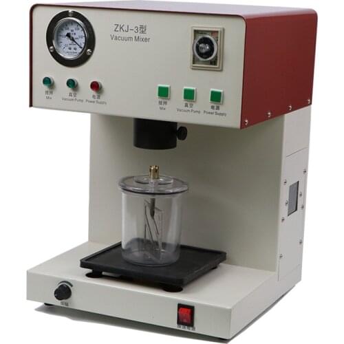 2 IN 1 Dental Lab Equipment of Denture Vacuum Mixer Vibrator Oscillator with Built-in Pump for Plaster and Material