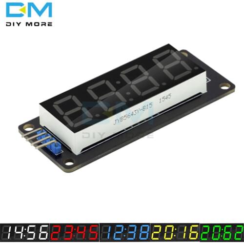 TM1637 4-Digit LED 0.56 Inch Display Tube 7 Segments Blue Yellow White Green Red Clock Double Dots Module For Arduino Board