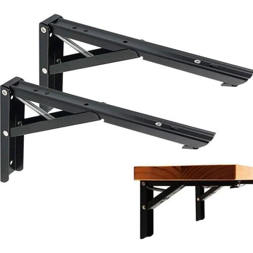 2pcs Triangle Folding Angle Bracket Heavy Support Adjustable Hardware Supplies Table Shelf Bracket Furniture Bench Mounted L2U8