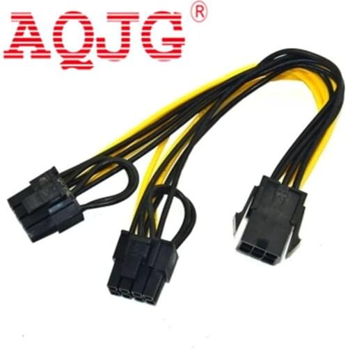 GPU Molex 6 pin PCI Express to 2 x PCIe 8 (6+2) pin Motherboard Graphics Video Card PCI-e VGA Splitter Hub Power Cable