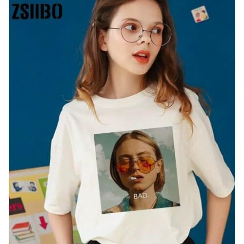 Women Tshirt Sleeve jersey clothes tee Female clothing girl Shirt funny vintage tops chemise T-Shirt Harajuku Punk vegan T Shirt