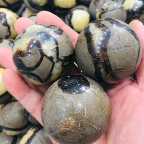 4-6cm Natural rare septarium stone quartz crystal ball home decoration natural stone cutting polishing 1pc