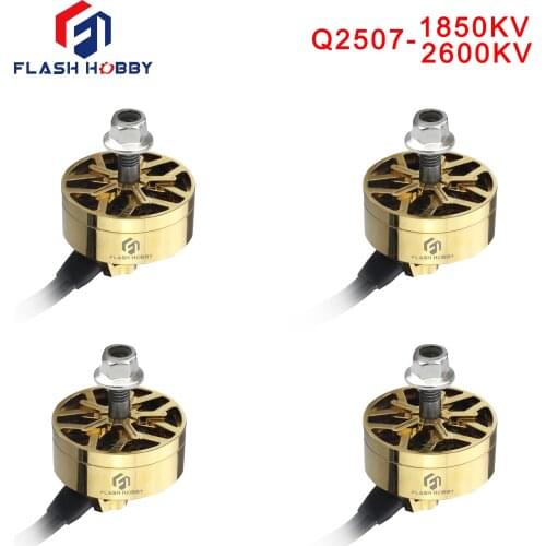 4pcs/ Lot Flash Hobby CW Q2507 1850KV 2600KV 3-6S Brushless Motor for RC Drone FPV Racing Drone