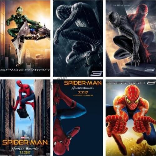 5D DIY Diamond Painting Marvel Classic Movie Spider-Man Embroidery Full Drill Mosaic Picture Home Decor Cross Stitch Kits Gift
