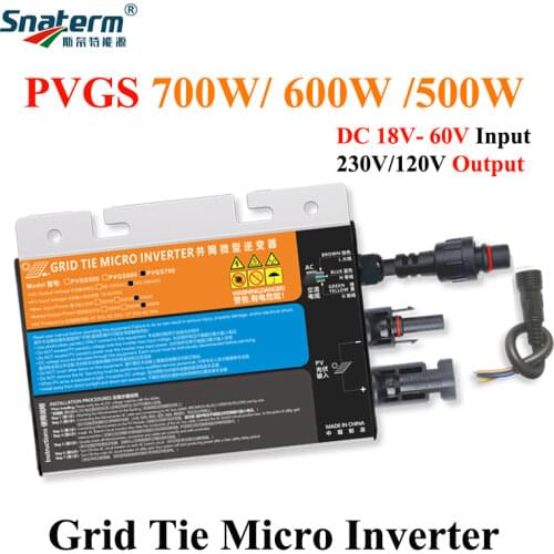 700W/600W/500W Solar PV Grid Tie Micro Inverter Smart Microinverter Inversor DC18V-50V to AC110V-230V 50HZ/60HZ waterproof IP55