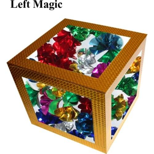 8 Inch Crystal Clear Cube - Large Magic Tricks Flower Stage Magic Props Illusions Flowers Appearing From Transparent Box Magc