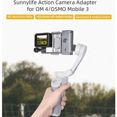 Handheld Gimbal Action Camera Adapter Switch Mount Plate Stabilizer Accessories for GoPro /Osmo Action / OM 4 / Osmo Mobile 3