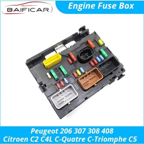 Baificar Brand New Genuine Engine Fuse Box for Peugeot 206 307 308 408 Citroen C2 C4L C-Quatre C-Triomphe C5