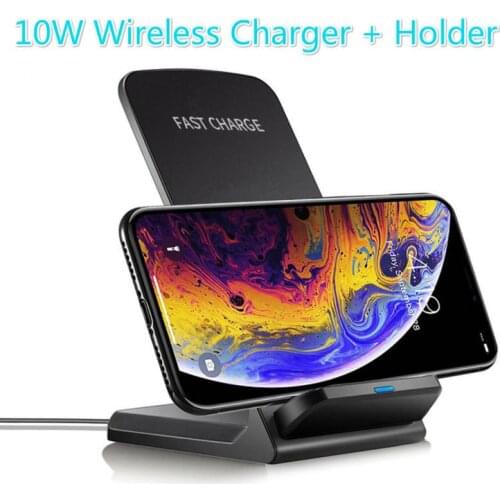 QI Wireless Charger Wireless Charging Pad Vertical Induction Phone Holders Stands For IPhone Xiaomi Accessories For Mobile Phone