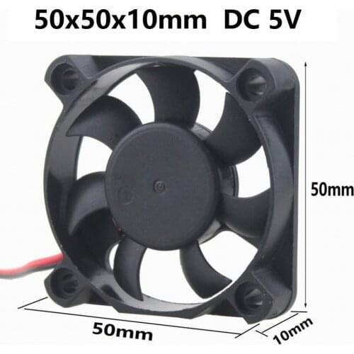 Gdstime 20 Pcs 12V 5cm DC Brushless Cooling Fan 50mmx50mmx10mm Two Ball 2Pin Ventilation Case Cooler 50mm x 10mm 5010