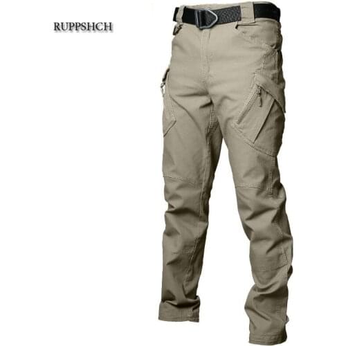 New Tactical Pants Men Multi-Pocket Elastic Military Outdoor Trousers Men Self-Cultivation Waterproof Windproof Cargo Pants Men