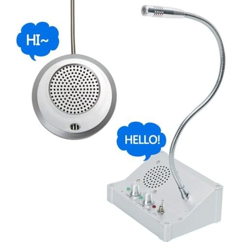 Abbree Dual Way Window Intercom System Bank Counter Interphone For Restaurant Hosptial Bank Pharmacy Dining Hall Voice System